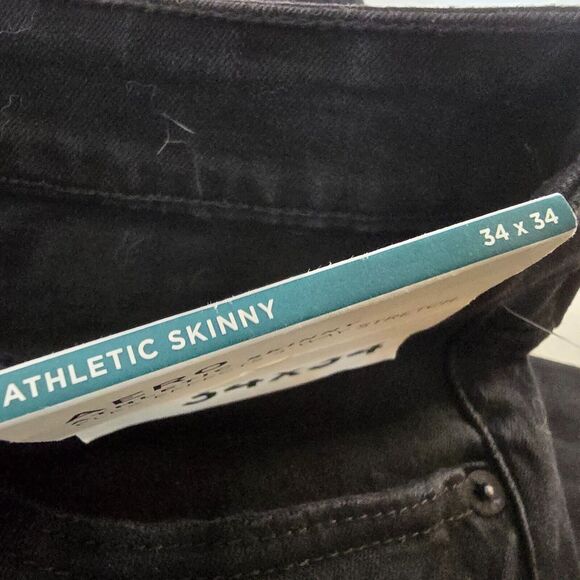 Aeropostale Aero Athletic Skinny Jeans Men's 34 x 34 Black Distressed NWT - Picture 8 of 16